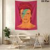 David Bowie Wall Tapestry Artistic Homage Tapestry Wallmounted Background Cloth Wall Covering Decoration Atmospheric Background Cloth Home Decor