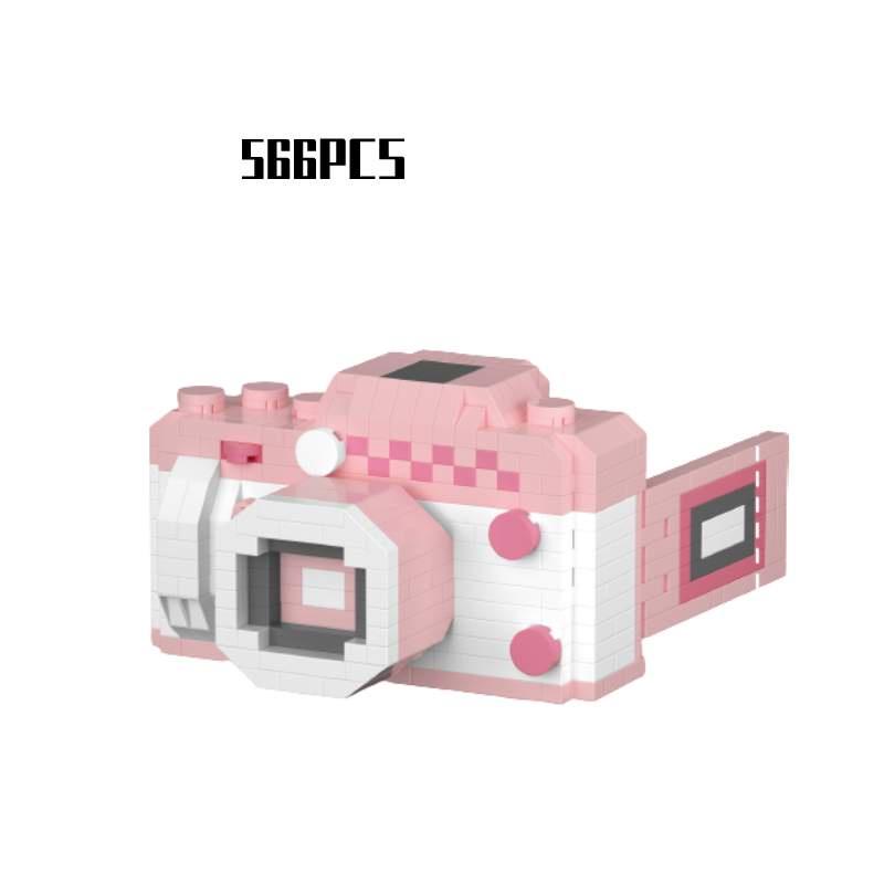 Vintage Retro Camera Building Blocks Toy For Kids Diy Plastic Assembly Toy Set With Abs Plastic Material 460-645 Blocks Included