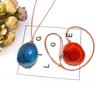 Natural Agate Sheet Rough Stone Pendant Irregular Agate Rough Stone Necklace Pendant Colored Natural Stone Sweater Chain