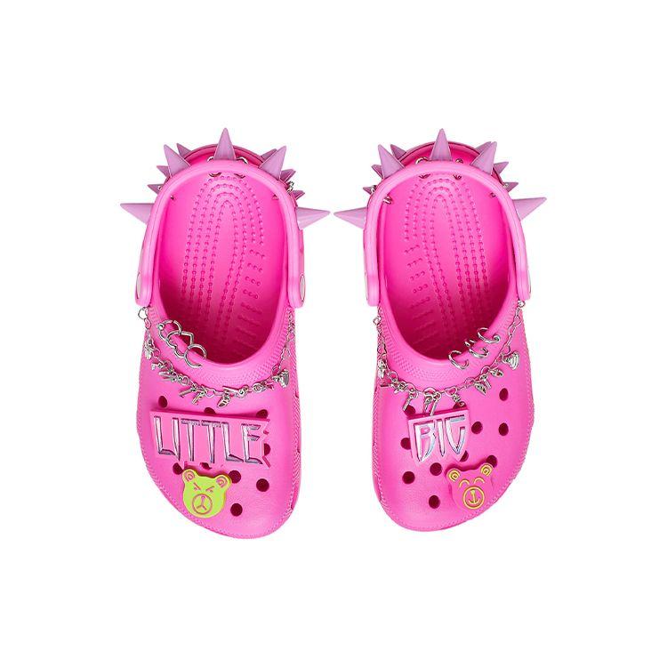 Crocs LittleBig X  Classic Clog EVA Hollow Fashion Thick Sole Clogs Unisex clogs Pink 207546-6QQ