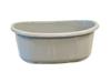 Oval Plastic Bowl With Handles 12L Light Ash -Jag