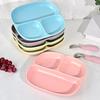 Dětský roztomilý makaronový keramický dělený talíř - Perfektní jídlo pro hubnutí a suvenýrový dárek pro dívky