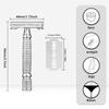 Double Edge Safety Razor Old-fashioned Metal Shaver Beard Barber Wet Shaving Twist Open for Men Women With 5 Blades and Mirror