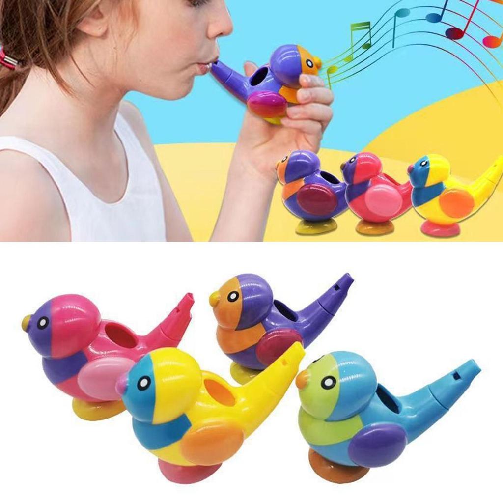 Colorful Bird Whistle Bath Toy for Kids Fun Musical Toy for Training Mouth Muscles&Sound Perception Festival Party Toy