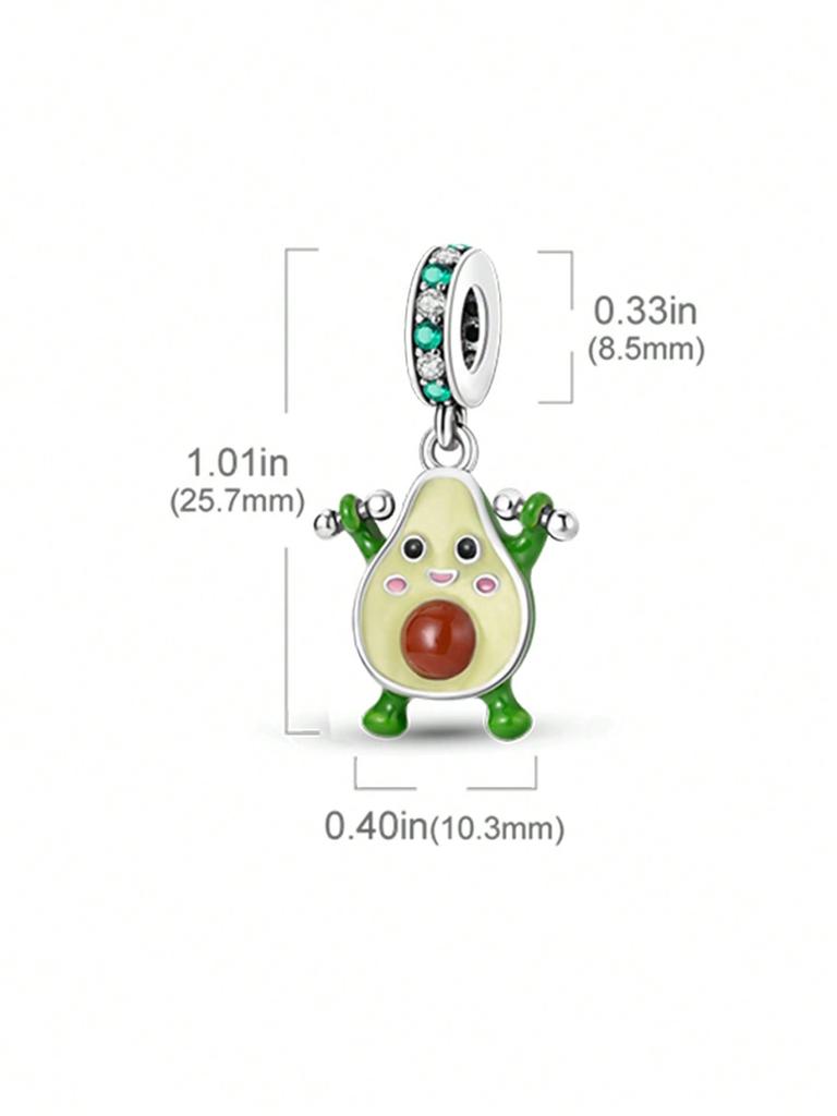 Charms Plata Copper Colors Avocado Beads Charm Pendant For Original Bracelet For Women Diy Jewelry Love Gift