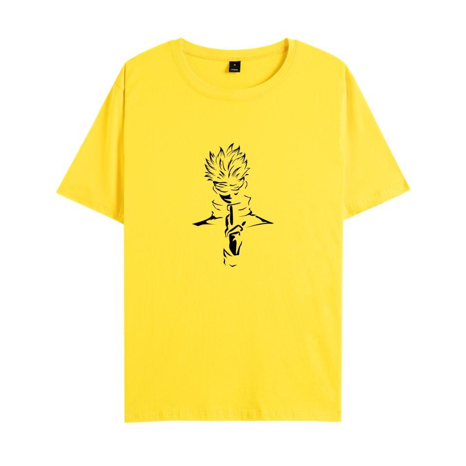 

Men T-shirt Fashion Jujutsu Kaisen Printed Women T-shirts Tee Shirt Summer Casual Short Sleeve Tops XXS жовтий