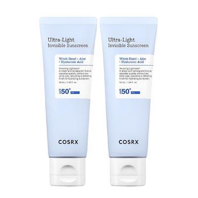 Ultra Light Invisible Sunscreen SPF50 Hydrating Korean Sun Serum 50ml X2 Set