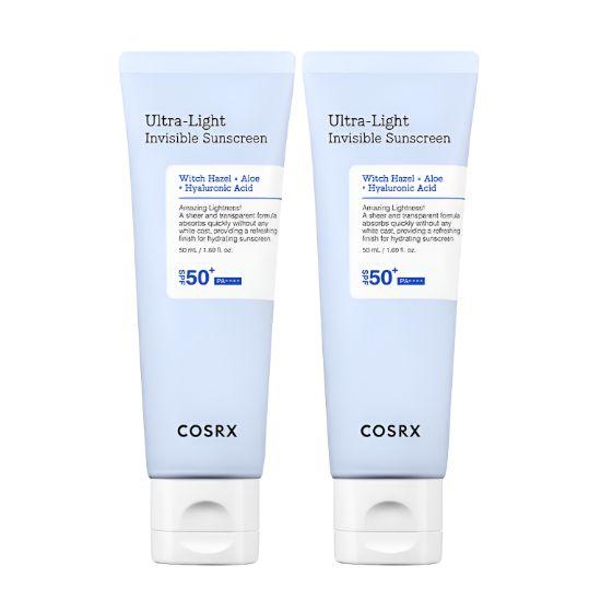 COSRX Ultra Light Invisible Sunscreen SPF50 Hydrating Korean Sun Serum 50ml x2 Set