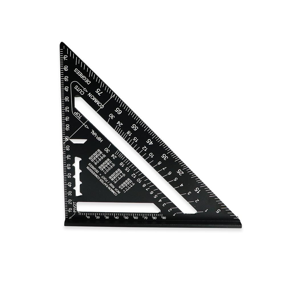 Triangle Ruler 7inch 90 Degree Aluminum Alloy Angle Protractor Metric Square for Building Framing Tools Gauges 7inch