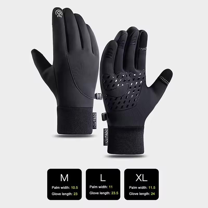 Motorcycle Riding Cold Resistant Gloves Men's Touch Screen Waterproof Warm Full Finger Gloves Skiing Climbing and Running Gloves