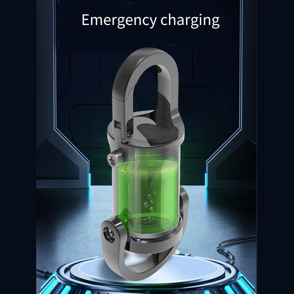 Portable LED Work Light Keychain Pendant USB Rechargeable Flashlight Keyring for Camping Pocket Sized Key Chain Tool