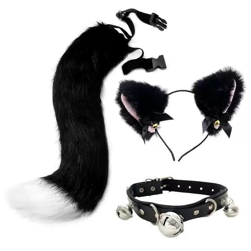 Cat Ear Bell Headband & Hairpin Set - Festive Headdress