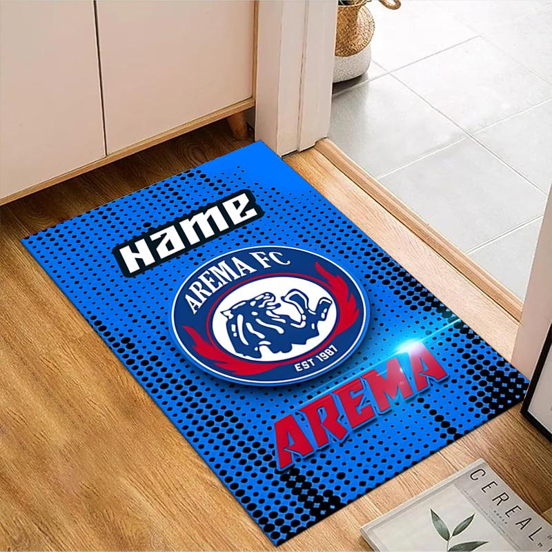Custom Name AREMA Crest Design Rug Game Carpet, Floor Mat for Bedroom Living Room Entryway Rug, Home Decor Idea Gift for Christmas birthday