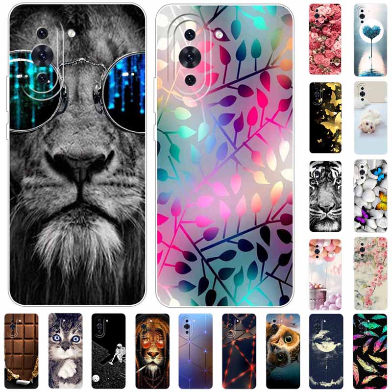 For Huawei Nova 10 Case Fashion Silicone Soft Cat Lion Back Cover for Huawei Nova 10 Case Protection Nova10 Cool Cartoon Shells