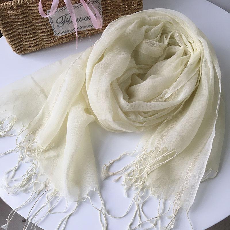 cotton linen light women Scarf Fashion Long Size  Lady Wraps Solid Color Muslim Head Scarf Shawls And Wraps