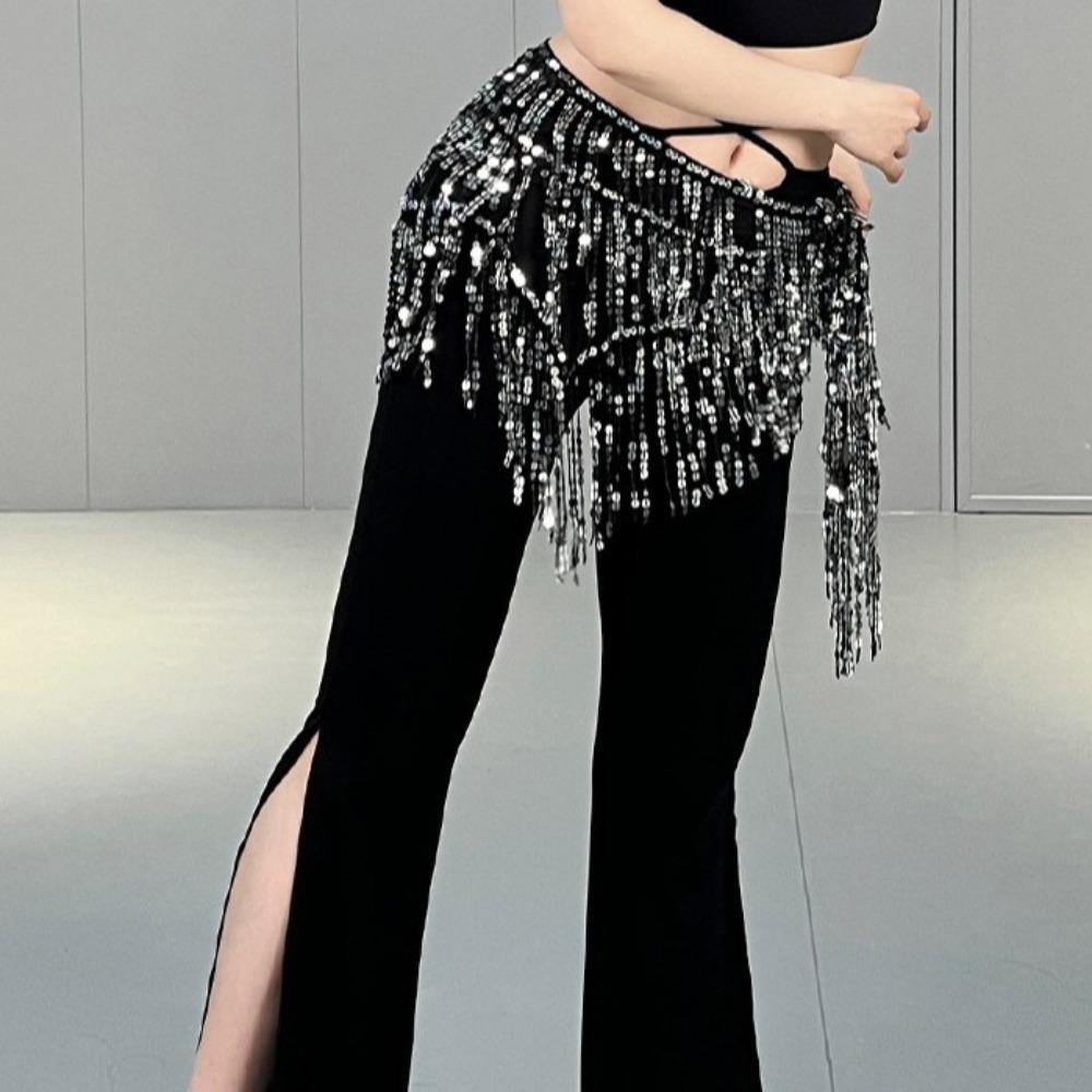 Shiny Sequins Belly Dance Hip Scarf 4 Colors Belly Dance Belt Dance Skirt Waist Belts  Latin Dancer