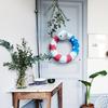 Patriotic 250th Anniversary Wreath Wooden Front Door Hanging Wreath 4th of July Independence Day Veterans Day Door Hanger Decoration