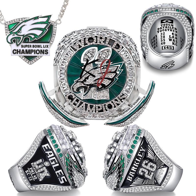 Anello Campionato Eagles 2024-2025 NFL Philadelphia Eagles Anello da Uomo Europa e America