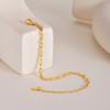 Simple Handmade Chain Bracelets for Women Girls,Gold Color Stainless Steel Lucky Wristband Bracelet,Birthday Gifts for Her