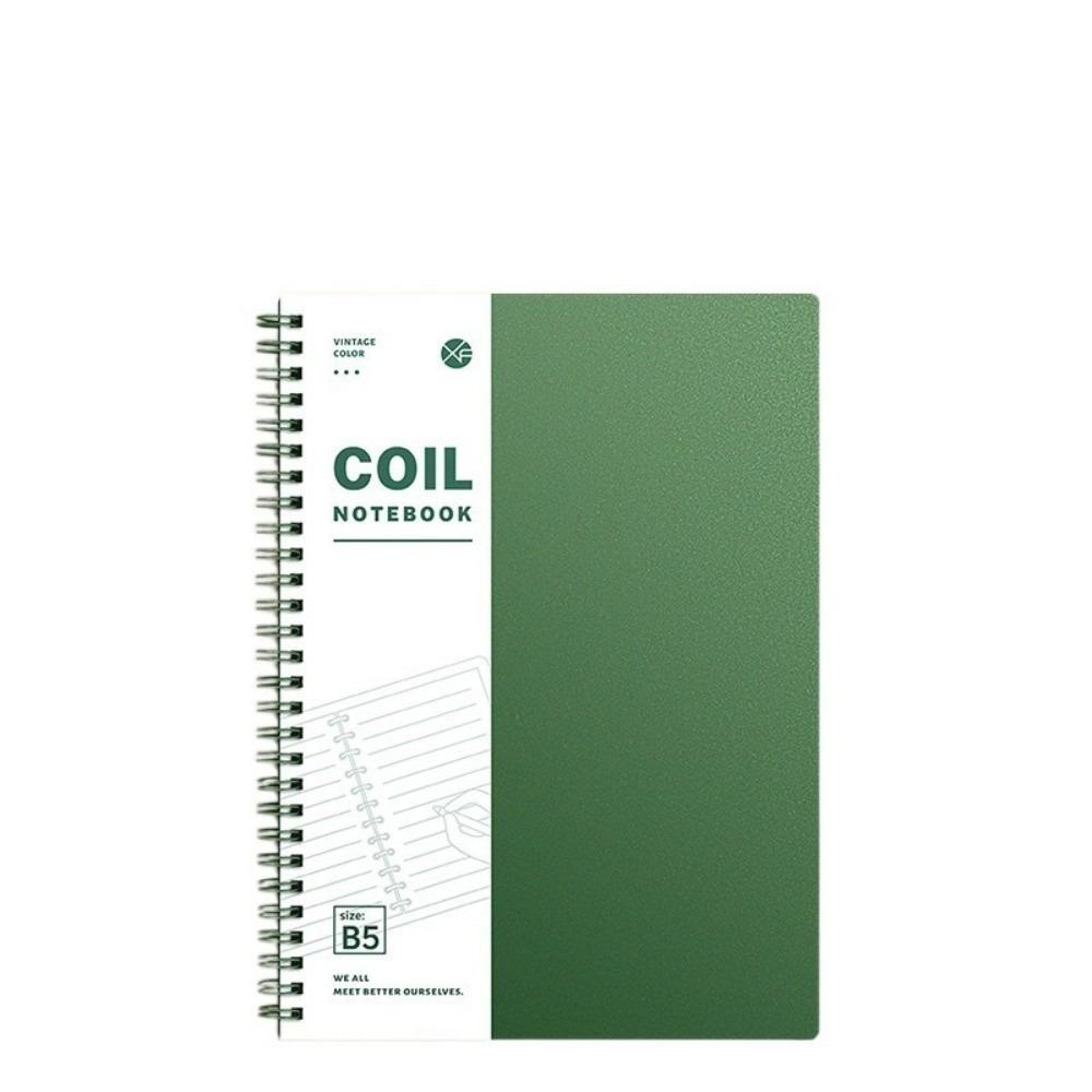A5/B5 Spiral Notebook 120 Cream Pages Thicken Pocket Notebooks Lay-Flat Binding with Ring Binders Coil Notebook