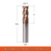 Taiwan 60° Tungsten Carbide 4-Flute Coated End Mill for Steel CNC Machining