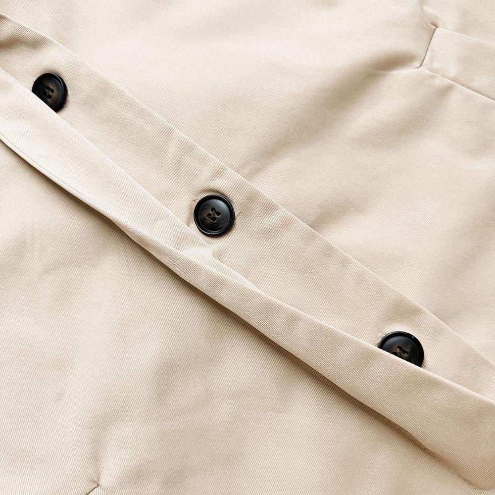 Autumn and Winter New French Style Workwear Trenchcoat Khaki Lapel Fashionable Loose Mid-length Coat Women's Clothing