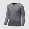 Men's Quick Dry Long Sleeve Sports T Shirt Breathable White Running Top