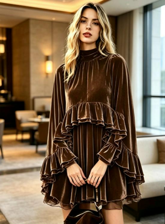 Elegant Spring/Summer Chiffon Dress & Camisole Two-Piece Set