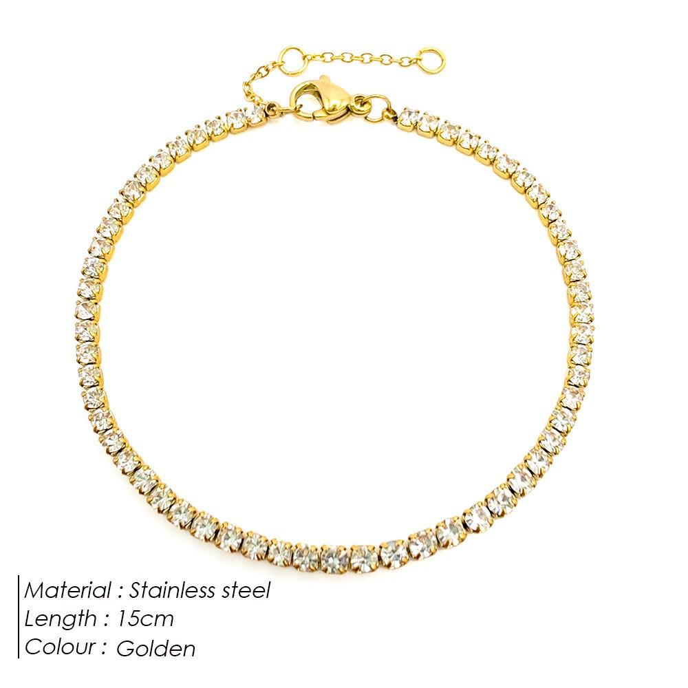 St. Delan European and American Fashion Diamond Tennis Bracelet with Round Zircon