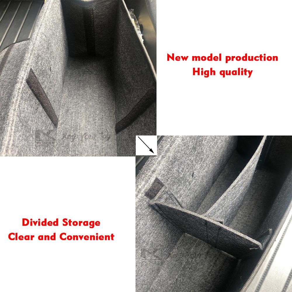 Upgraded Partition Storage function Anti Slip Compartment Boot Storage Tool Car Storage Bag Car Trunk Felt Storage Accessories