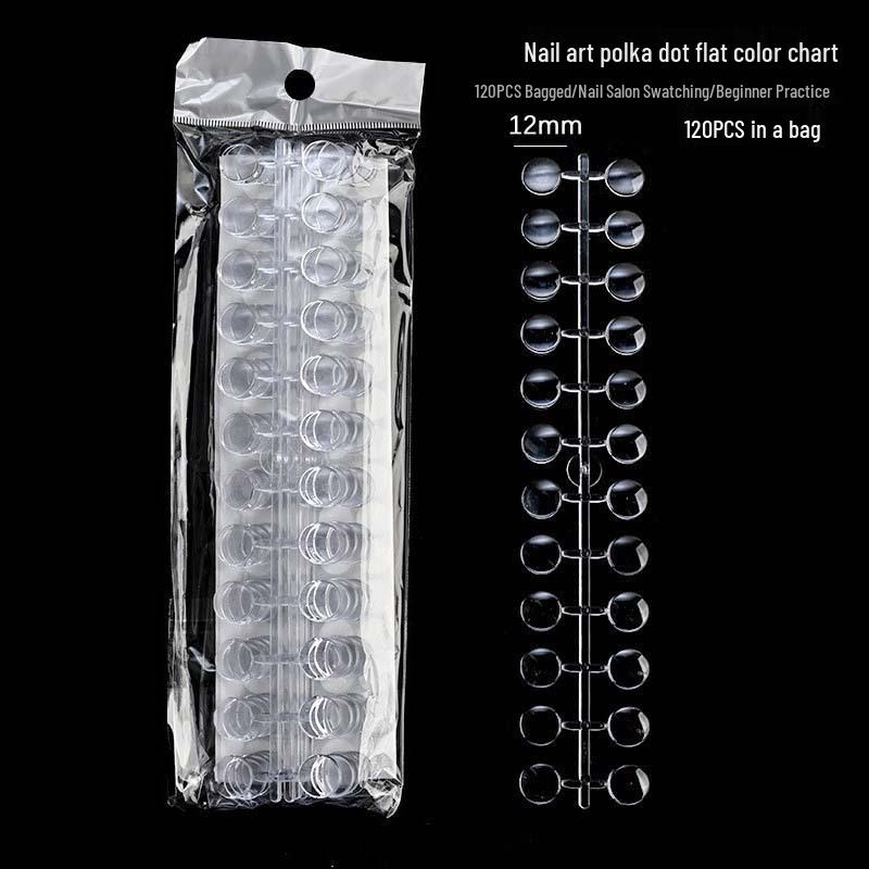 Nail Art Gel Polish Color Display Board with Dot and Bean Tips