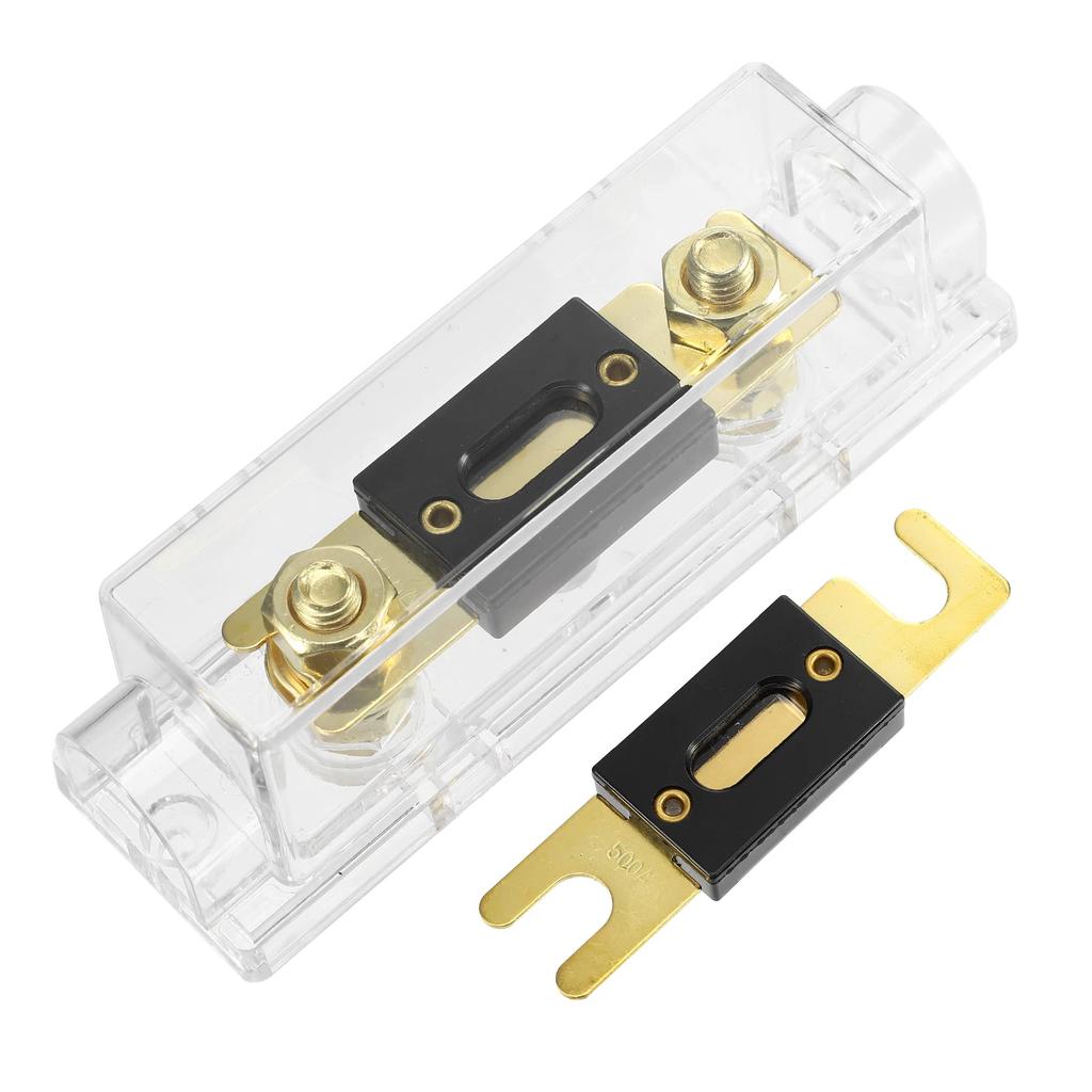uxcell ANL Fuse Holder Car Audio 0 4 8 Gauge Inline Transparent Fuse Block