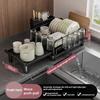 Multifunctional Dish Rack for Kitchen Counter Large Dish Drainer with Drainboard Storage Rack Kitchen Dish Drying Rack