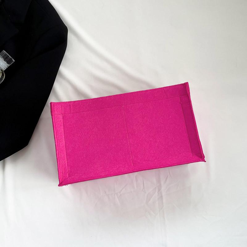 Fashionable And Simple Felt Handbag With Elegant Large Storage For Essentials маджента