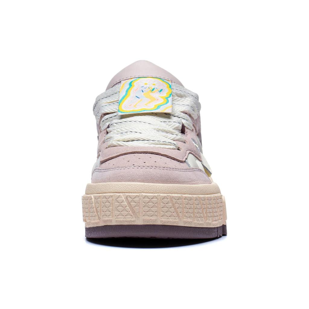 New LiNing 001 UNBLOCK Unblock Wear Resistant Slip Resistant Rebound Low Top Sports Casual Shoes Women's Purple AGCT096-3