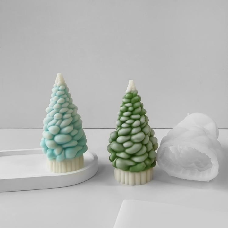 Silicone Molds Ornament Mold Christmas Tree Shape Silicone Candle Molds Candle Making Supply Silicone Texture for Candle