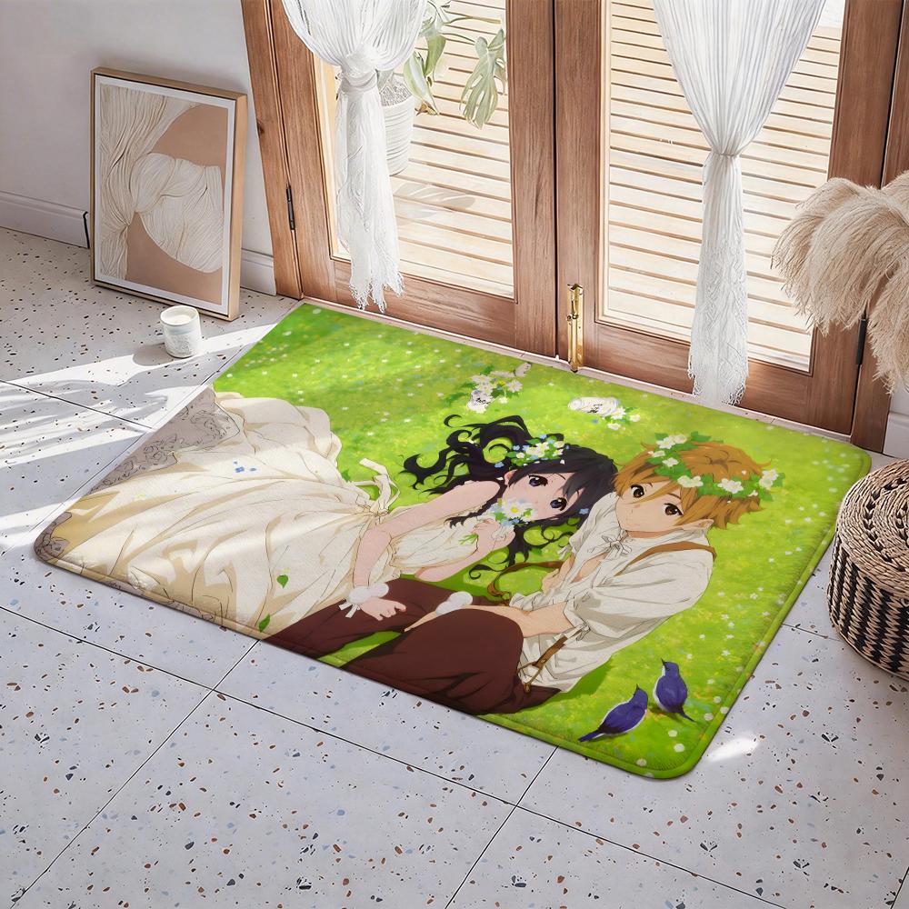 Anime T Tamako Market Floor Mat Eco Flannel Doormat Non Slip Odorless Indoor Floor Rug Soft Short Plush Home Mat