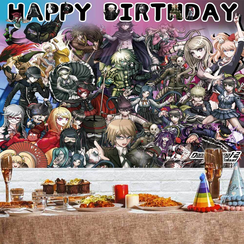 Danganronpa Party Decor Party Supplies Backdrop Banner Background Vinyl 7x5ft