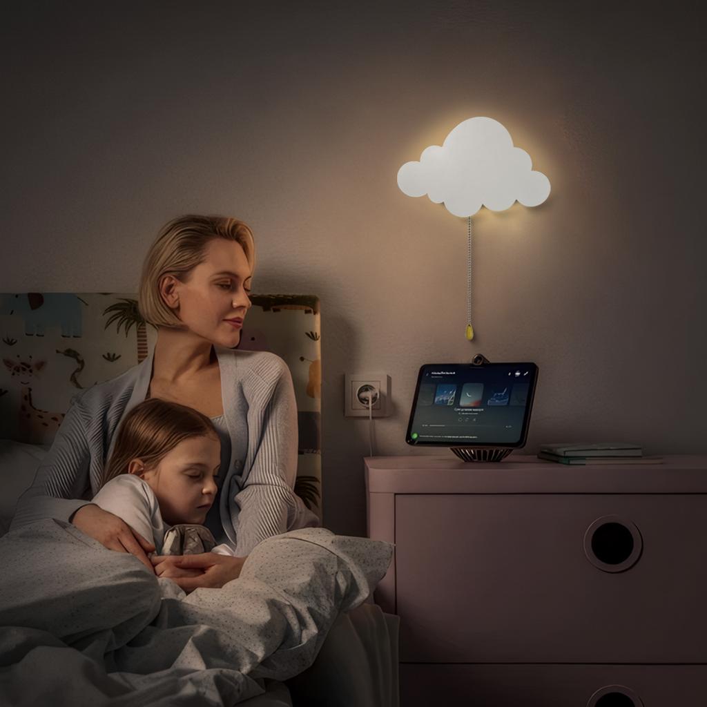 Cloud Light Floating Cloud Wall Lamps for Kids' Bedrooms Battery-operated Hanging Night Lights Gift Room Christmas Decoration