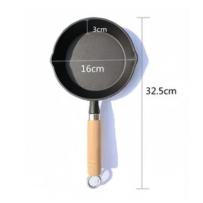 Nouvelle Poêle à Frire en Fonte Non Revêtue Mini Épaissie Antiadhésive Poêle à Frire Noire Casserole Ménagère
