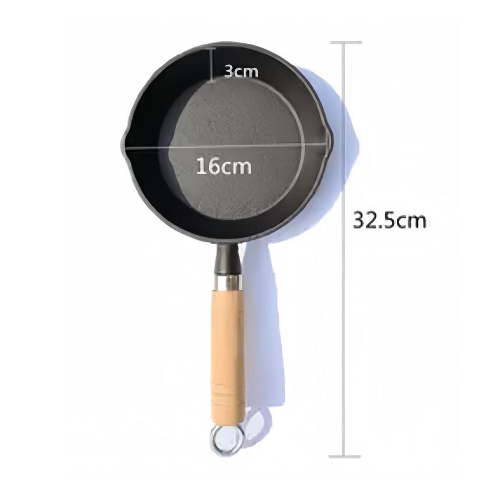 New Uncoated Cast Iron Frying Pan Thickened Black Non Stick Frying Pan Mini Cooking Pot Household