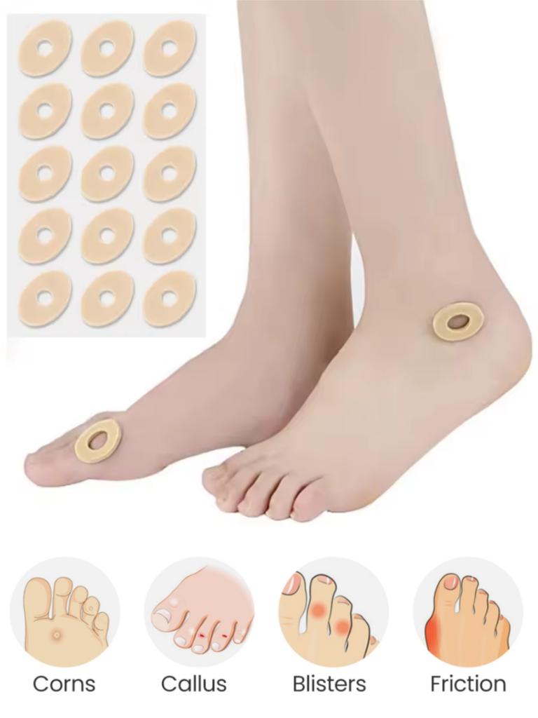 15PCS/Sheet 3 Types Callus Cushions Shoes Heel Pad Foam Round Toe Foot Corn Bunion Protectors Pads