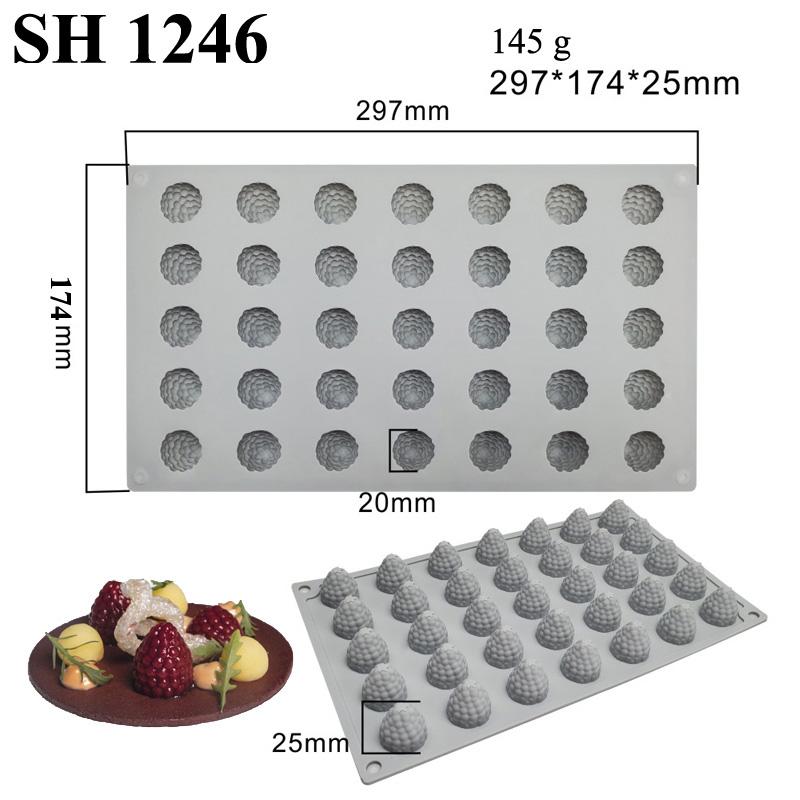 Cranberry Silicone Cake Molds 35 Cavity Raspberry Strawberry Dessert Placing Decoration Mould Fondant Pastry Baking