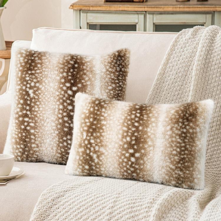 Housse d'oreiller en peluche Matériaux en polyester Respirante Confortable Facile d'entretien Plusieurs couleurs Décoration de la maison