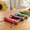 Colorful Beads Parrot Climbing Ladder Natural Wood Parakeet Swing Toy Wood Bead Toy  For Parakeets