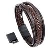 Retro Distressed Men's Cowhide Watch: European American Punk Wide Leather Bracelet Jewelry