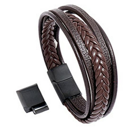 Retro Distressed Men's Cowhide Watch: European American Punk Wide Leather Bracelet Jewelry