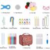 59 Piece Crochet Set, Portable Suspension Storage, Yarn Weaving, Beginner Knitting Tools