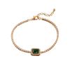 Minimalist Diamond-Set Adjustable Geometric Bracelet – European & American High-End Fashion Jewelry