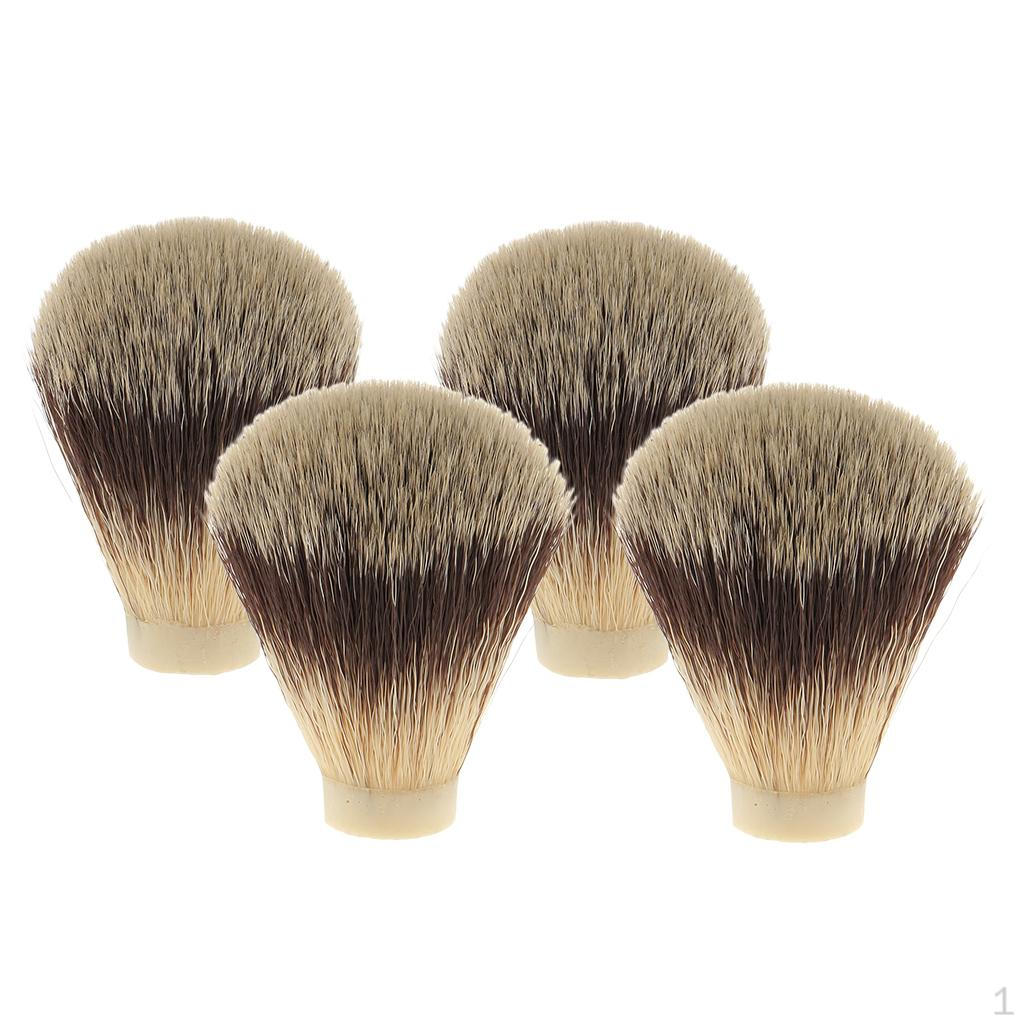 4 PCS Shaving Brush Knot Hair Heads for DIY Man Beard Hairbrush Handle